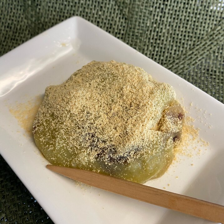 低糖質粒あんで❣️さつま芋入りきな粉のぼた餅